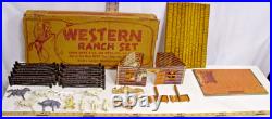 MARX WESTERN RANCH PLAY SET TOY 1950s BOXED