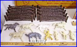 MARX WESTERN RANCH PLAY SET TOY 1950s BOXED