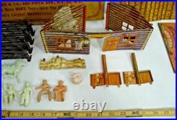 MARX WESTERN RANCH PLAY SET TOY 1950s BOXED