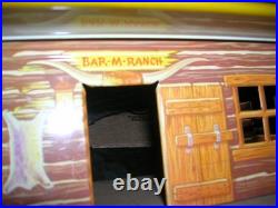 MARX WESTERN RANCH PLAYSET WithBOX 1950 COWBOYS TIN LITHO BUNKHOUSE RUBBER/ VINYL MARX WESTERN RANCH PLAYSET WithBOX 1950 COWBOYS TIN LITHO BUNKHOUSE RUBBER/ VINYL