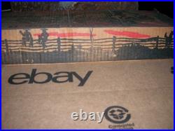 MARX WESTERN RANCH PLAYSET WithBOX 1950 COWBOYS TIN LITHO BUNKHOUSE RUBBER/ VINYL