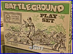 MARX WWII Battleground Playset #4113 Complete with Box & Add-Ons & 1960s soldiers