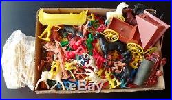 MARX Wagon Train Play Set Lot and Misc. Indians Cowboys