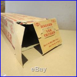 MARX hard plastic Lumar Hauler and Van Trailer with box, 1955