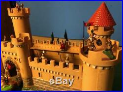 MARX miniature 1-inch knights with castle playset 1960s