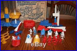 MPC Vintage 1976 Beyond Tomorrow Lunar Space Army Station Playset & Box Marx