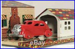 Marx 1938 Hollywood Bungalow tin litho playset pressed steel tootsietoy RARE