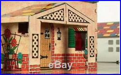 Marx 1938 Hollywood Bungalow tin litho playset pressed steel tootsietoy RARE