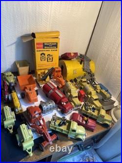 Marx 1950s-1960s Big Inch Pipeline trucks construction equip +many Accessories