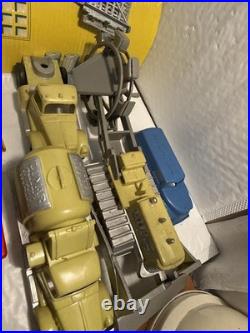 Marx 1950s-1960s Big Inch Pipeline trucks construction equip +many Accessories