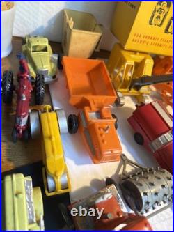 Marx 1950s-1960s Big Inch Pipeline trucks construction equip +many Accessories