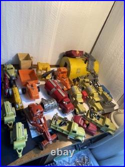 Marx 1950s-1960s Big Inch Pipeline trucks construction equip +many Accessories