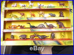 Marx 1950s Elegant Miniatures disneykins tinykins store display dinosaur playset