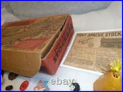 Marx 1950s Fort Apache Stockade Playset. Original box