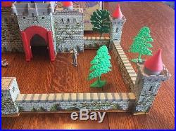 Marx 1950s Robin Hood Playset Castle Set Accessories With Box And Rare Flag