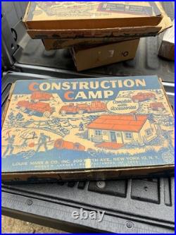 Marx 1960s Construction Camp set partial very Clean NO Bldg 10 vehicles & people Marx 1960s Construction Camp set partial very Clean NO Bldg 10 vehicles & people