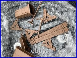 Marx 1960s Construction Camp set partial very Clean NO Bldg 10 vehicles & people