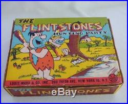 Marx 1961 Flintstones Hunting Party Playset Rare Complete With Box (great Shape)