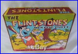 Marx 1961 Flintstones Hunting Party Playset Rare Complete With Box (great Shape)