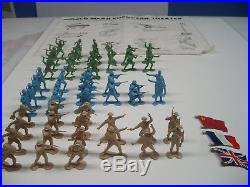 Marx 1965 Battleground Europe 54mm British, French & Russian Soldiers 54 With M