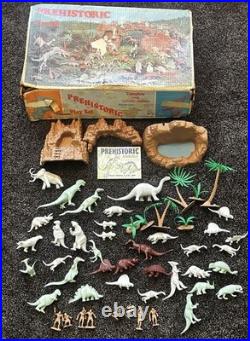 Marx 1971 Prehistoric Play Set 3398 With Booklet Instructions Box