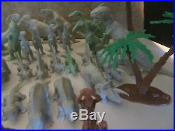 Marx 1971 Prehistoric Playset #3398 Dinosaurs Cavemen Land Trees