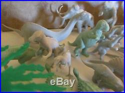 Marx 1971 Prehistoric Playset #3398 Dinosaurs Cavemen Land Trees