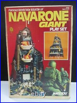 Marx, 1977, Famous WWII Battle of NAVARONE GIANT Play Set #4302 (Lot A) with Box