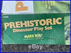 Marx 1978 Prehistoric Dinosaur Playset With Box # 4208