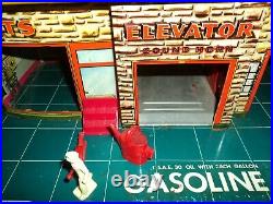 Marx 24 Hr Service Station with most of plastic parts working elevator and lift
