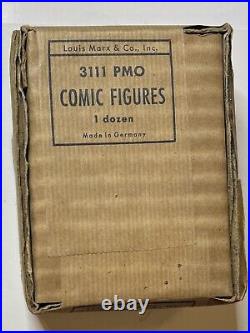 Marx 3111 Pmo Comic Figures Vintage Rare Complete! Unopened Box Mint