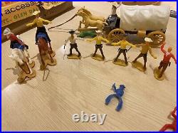 Marx #3681 Fort Apache Playset with Many Extras Cowboys Indians + MORE
