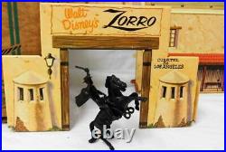 Marx 3753 Walt Disney ZORRO Playset Boxed Unfolded Building withcharacters & Cave