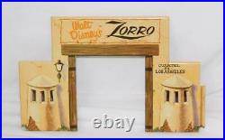 Marx 3753 Walt Disney ZORRO Playset Boxed Unfolded Building withcharacters & Cave
