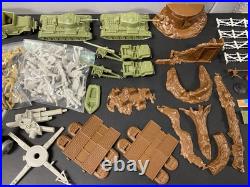 Marx 4147 Iwo Jima Playset Vintage Set 1960's Huge Lot 88 Soldiers, Tanks, MORE