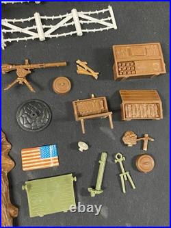 Marx 4147 Iwo Jima Playset Vintage Set 1960's Huge Lot 88 Soldiers, Tanks, MORE