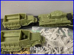 Marx 4147 Iwo Jima Playset Vintage Set 1960's Huge Lot 88 Soldiers, Tanks, MORE