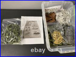 Marx 4147 Iwo Jima Playset Vintage Set 1960's Huge Lot 88 Soldiers, Tanks, MORE