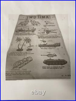 Marx 4147 Iwo Jima Playset Vintage Set 1960's Huge Lot 88 Soldiers, Tanks, MORE