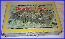 Marx #4635 Carry All Fighting Knights Play Set Tin With Tons Parts 1960's