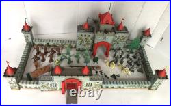 Marx #4719 Robin Hood Castle Play Set Tin Litho 1956 Vtg with Orig Box