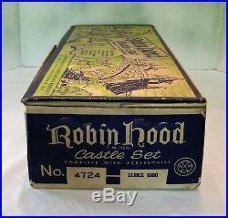 Marx #4724 Series 1000 Robin Hood Castle Playset in Box from 1956