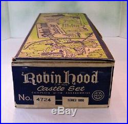 Marx #4724 Series 1000 Robin Hood Castle Playset in Box from 1956