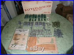 Marx 4757 ALLIED BATTLEGROUND playset with playmat