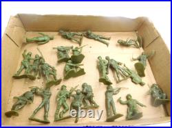 Marx 54mm Shiney Olive Army Figure Lot 90 Figures, 22 Different
