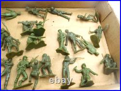 Marx 54mm Shiney Olive Army Figure Lot 90 Figures, 22 Different