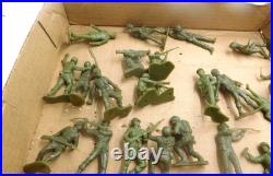 Marx 54mm Shiney Olive Army Figure Lot 90 Figures, 22 Different