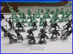 Marx 6053 Vikings And Knights Playset Sears Box Battleground Looks Complete