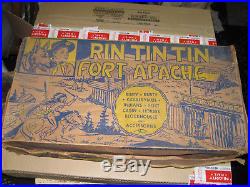 Marx 60mm Rin Tin Tin Fort Apache with Box All Original Vintage 1950s Playset