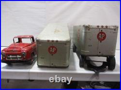 Marx A&P Double Pup Tractor Trailer